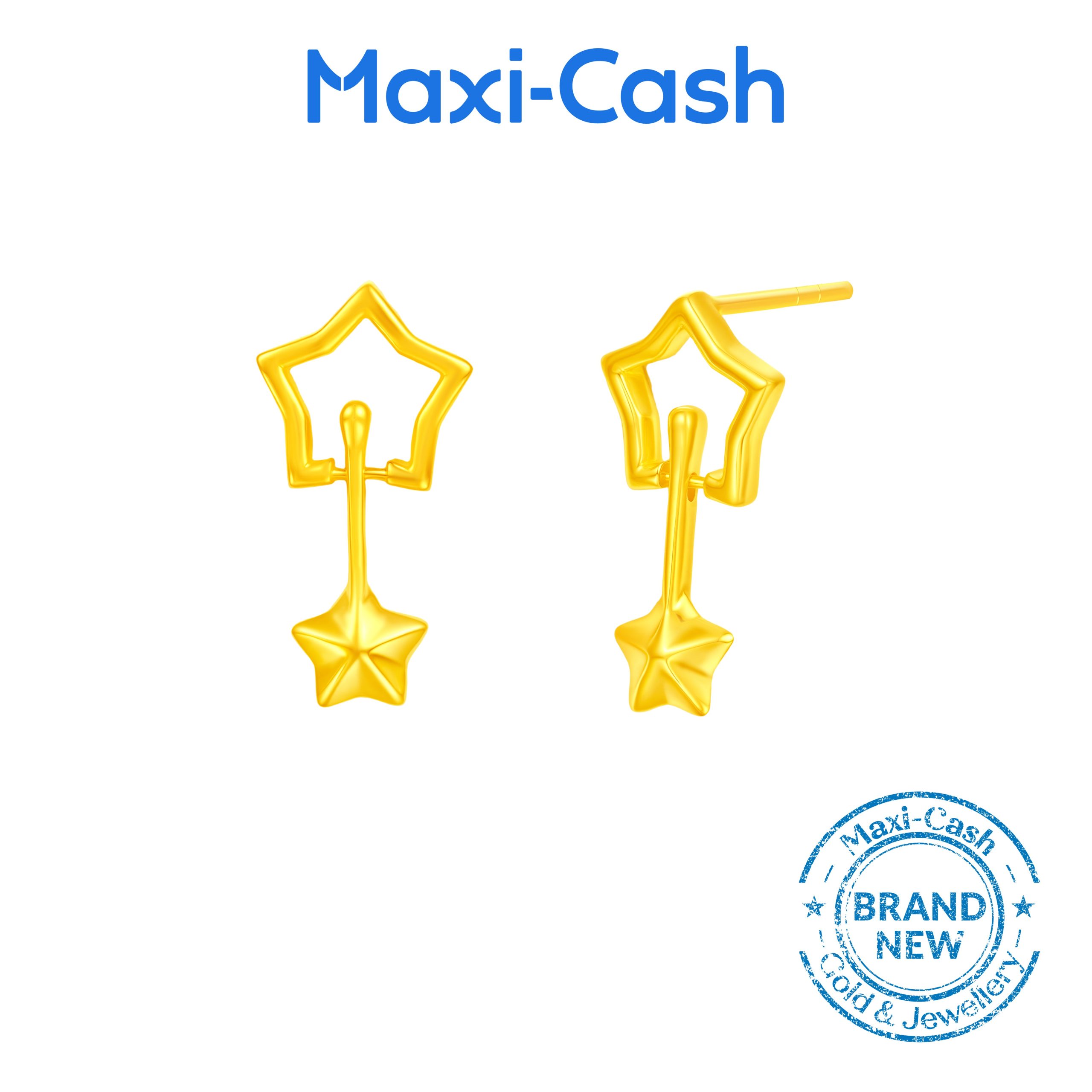 Melody Stars Earrings in 916 Gold