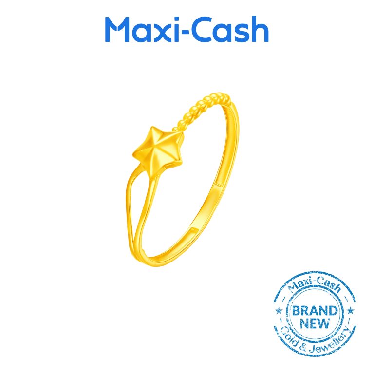 Starry Gleam Ring in 916 Gold