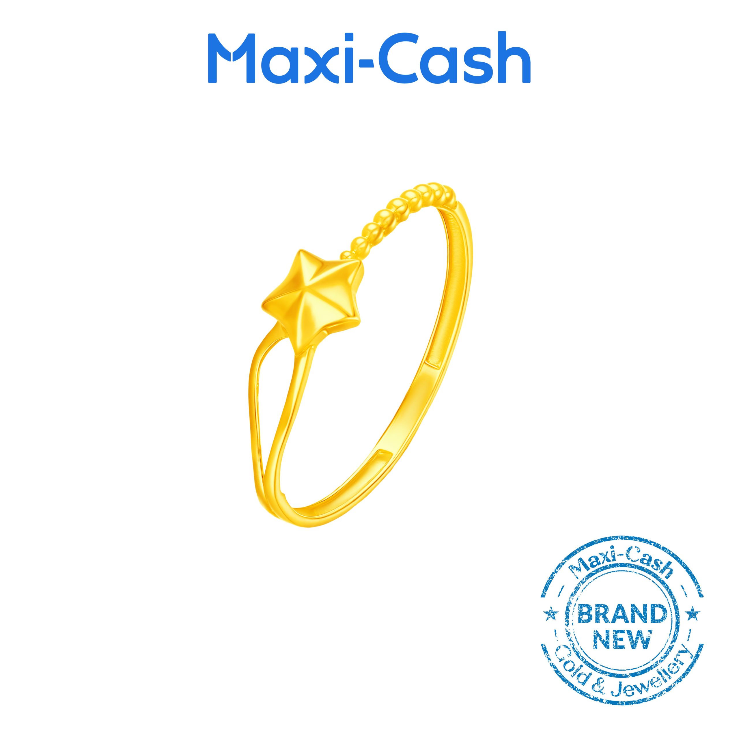 Starry Gleam Ring in 916 Gold