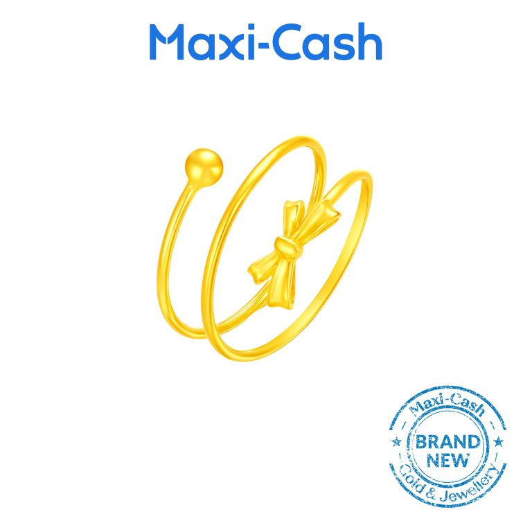 Auric Bow Ring in 916 Gold