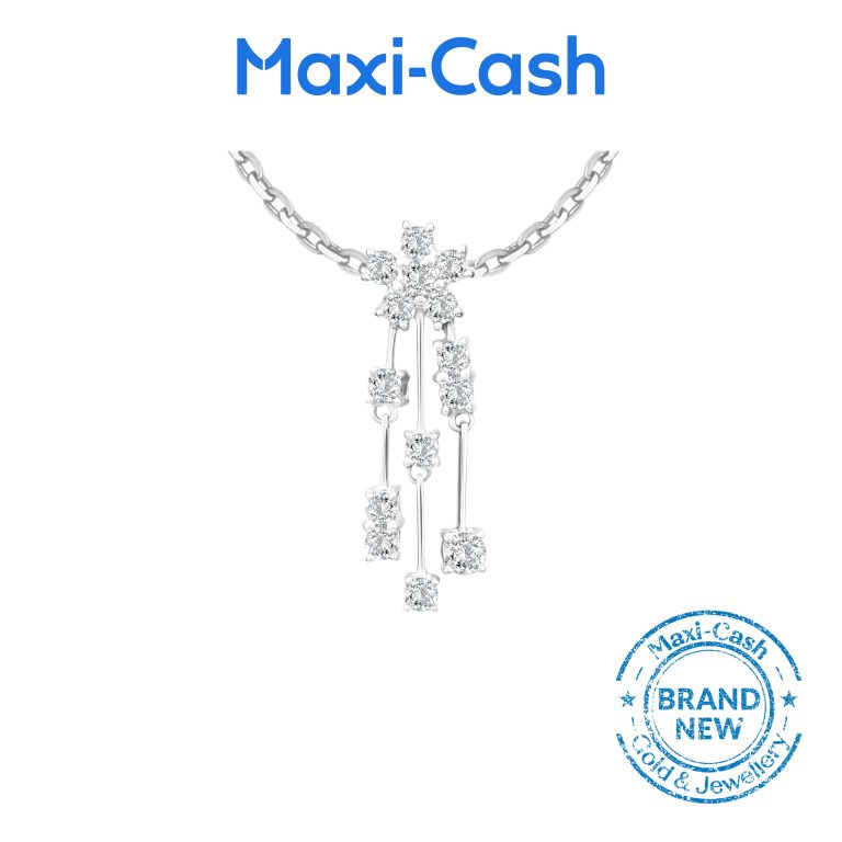True Carat Diamond Linea Frost Pendant in 14K White Gold