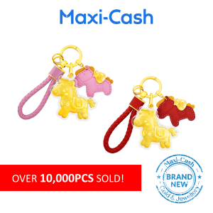 Abundance Pony Key Ring in 999 Gold