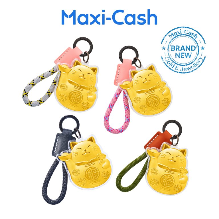 Fortune Cat Key Ring in 999 Gold [Bundle Deal]