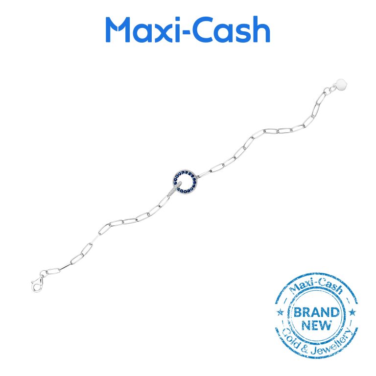 Circular Interlaced Bracelet in 18K White Gold