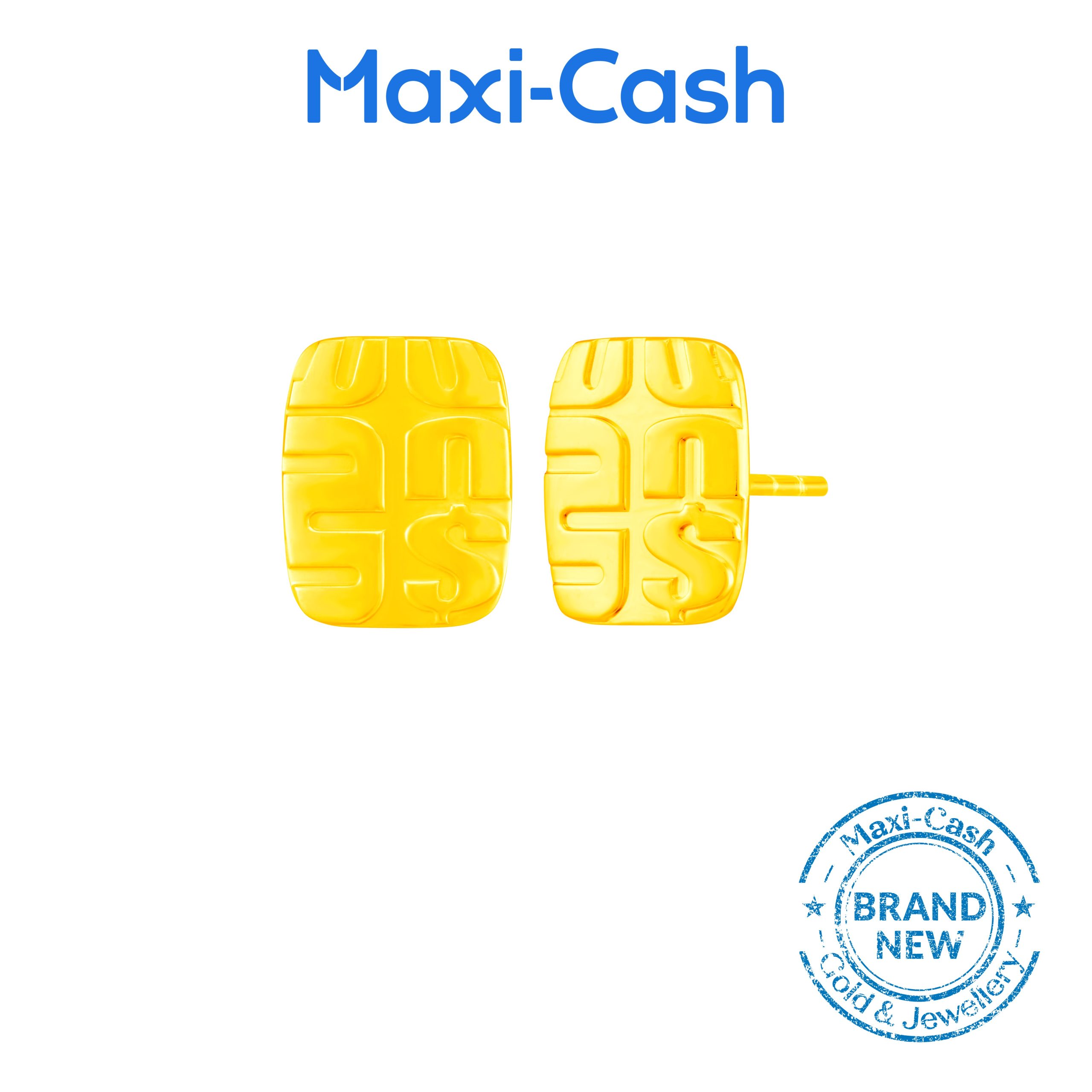 Modern Prosperity (FA) Earrings in 916 Gold