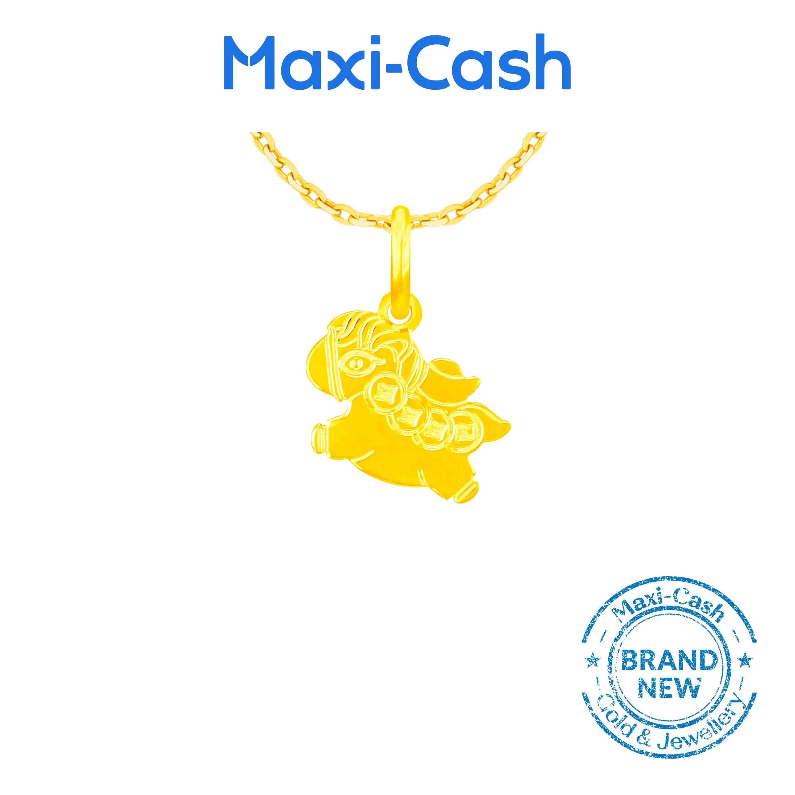 Instant Prosperity Horse Pendant in 916 Gold