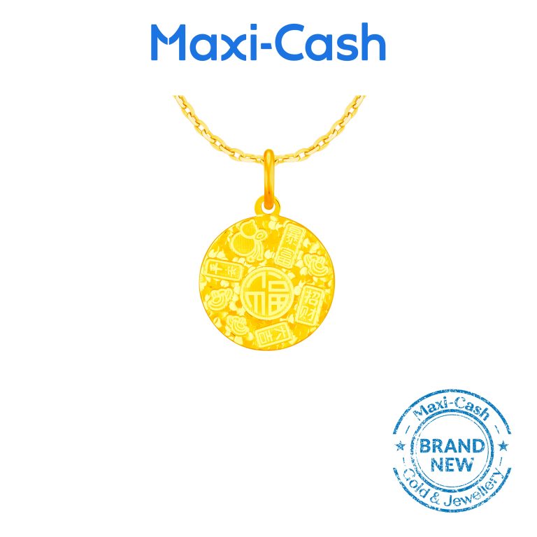 Abundant Blessings (Round) Pendant in 916 Gold