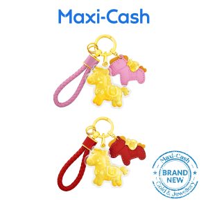 Abundance Pony Key Ring in 999 Gold