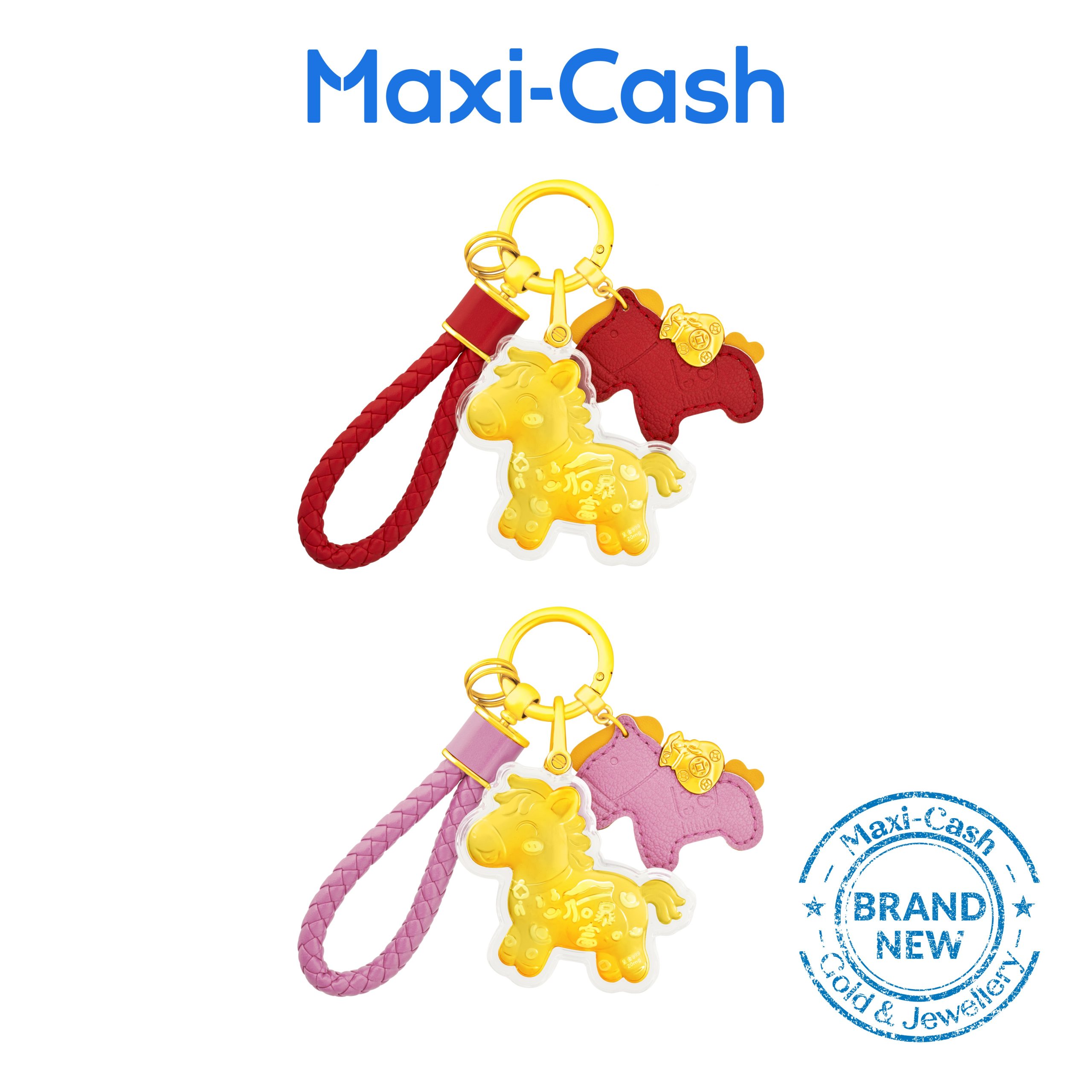 Prosperity Pony Keyring in 999 Gold