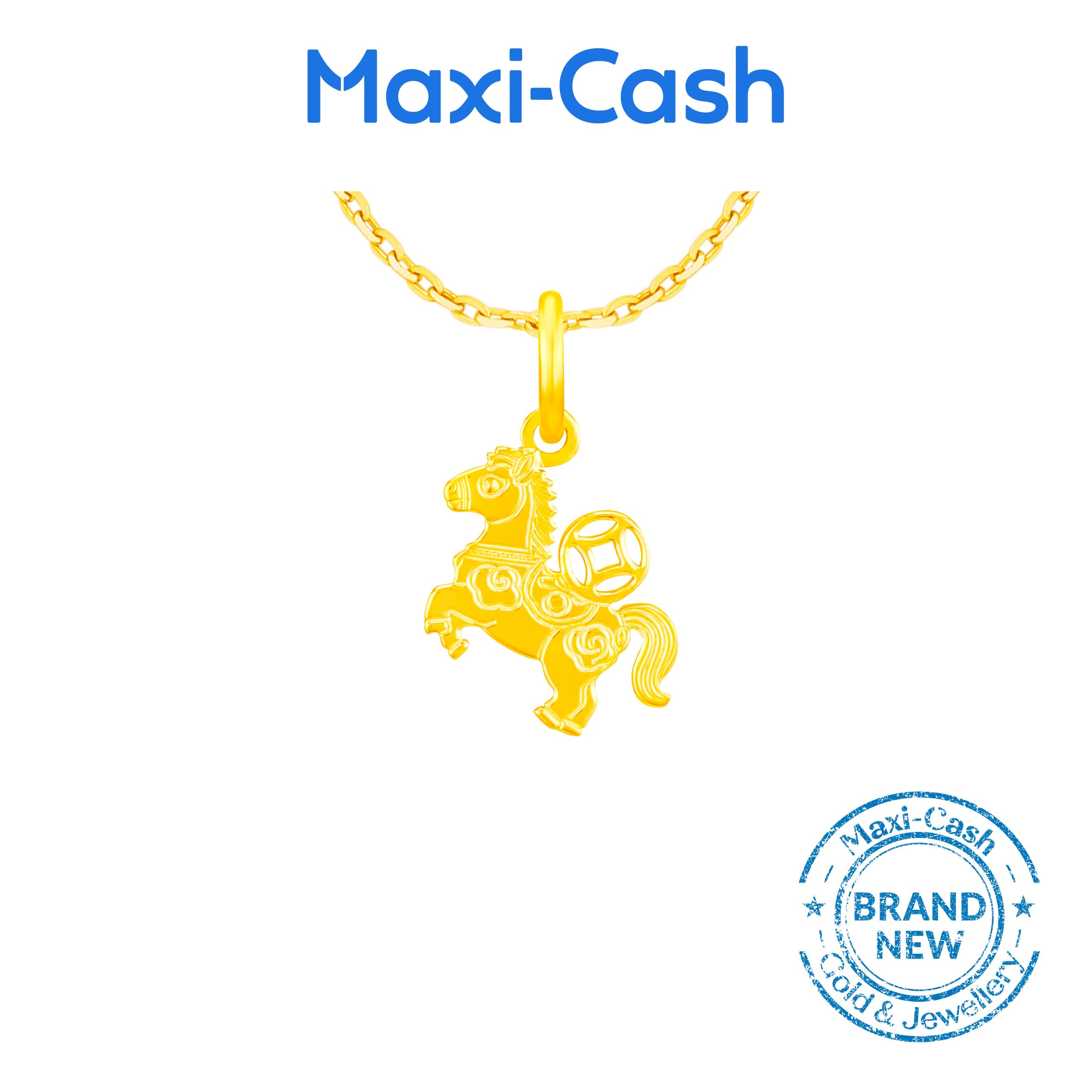 Instant Wealth Horse Pendant in 916 Gold