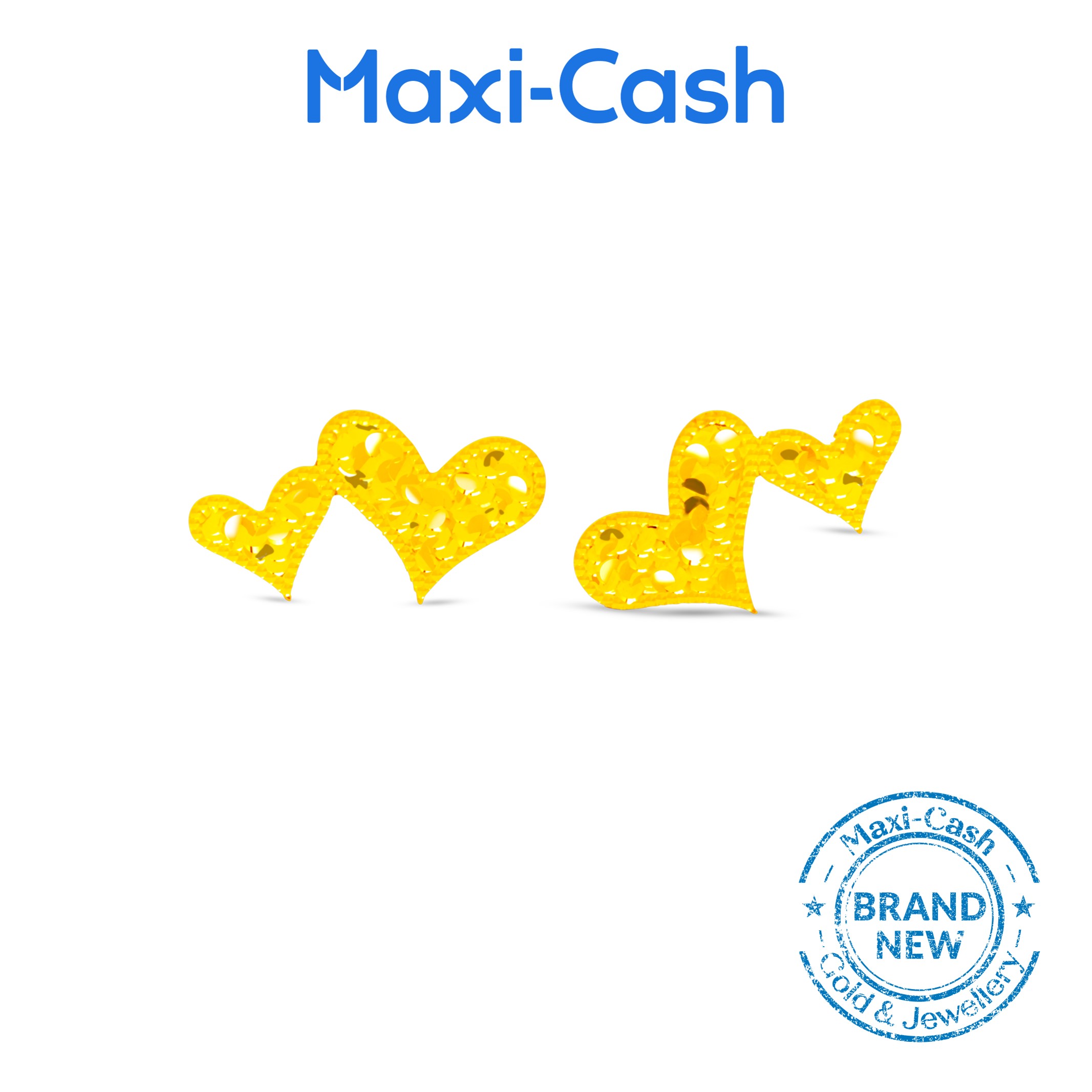 Love Duet Earrings in 916 Gold