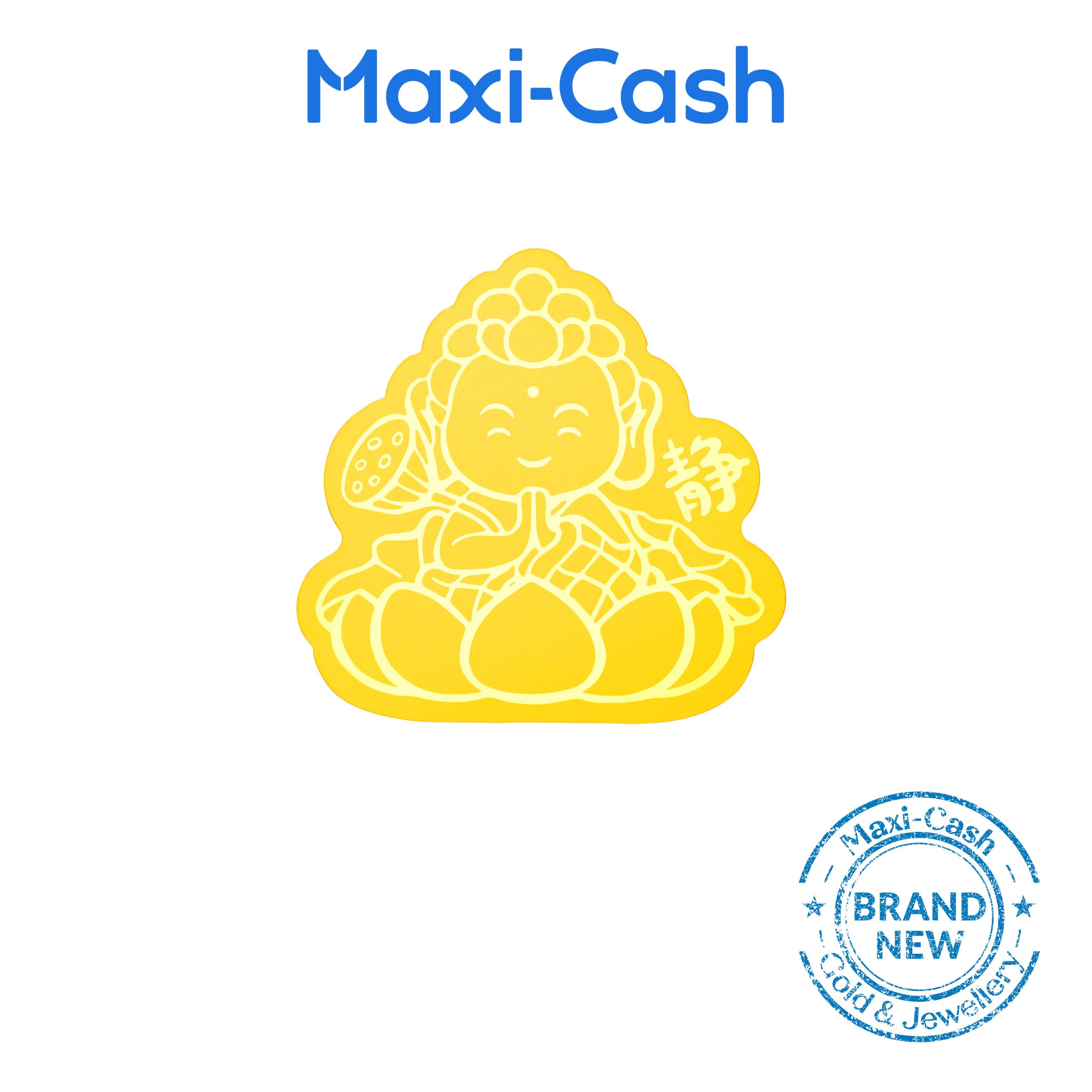 Everlasting Luck Buddha Phone Sticker in 999 Gold