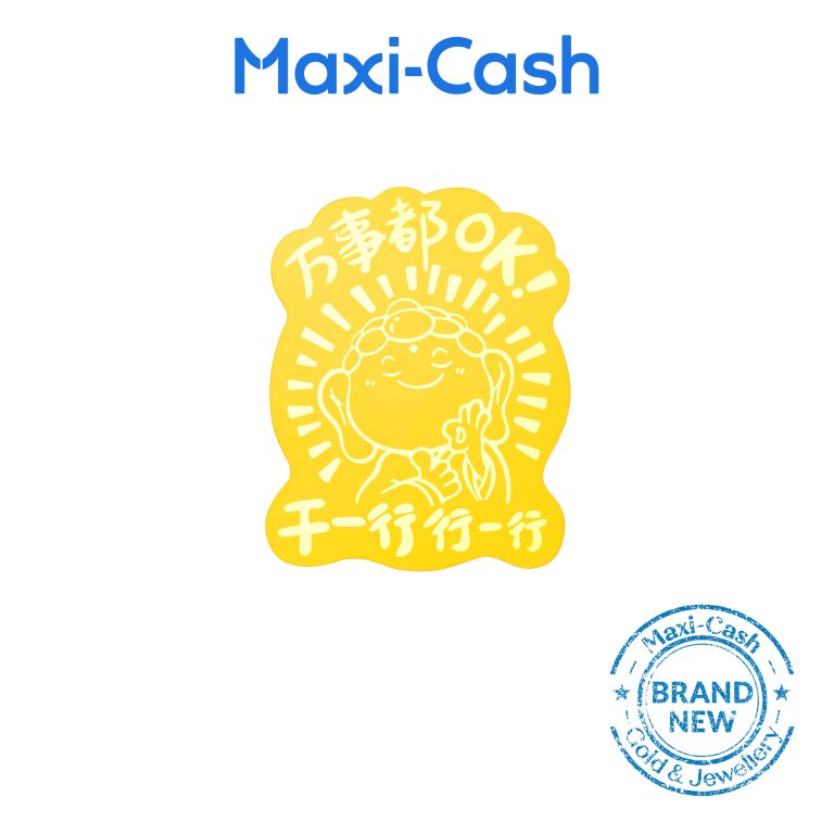 Steady Steps Buddha Phone Sticker in 999 Gold