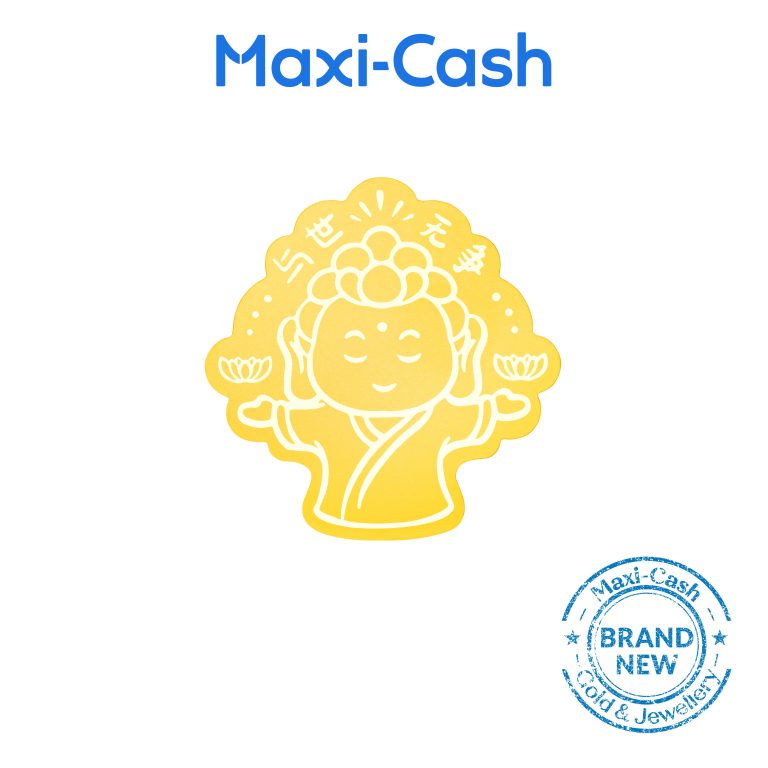 Worries Away Buddha Phone Sticker in 999 Gold