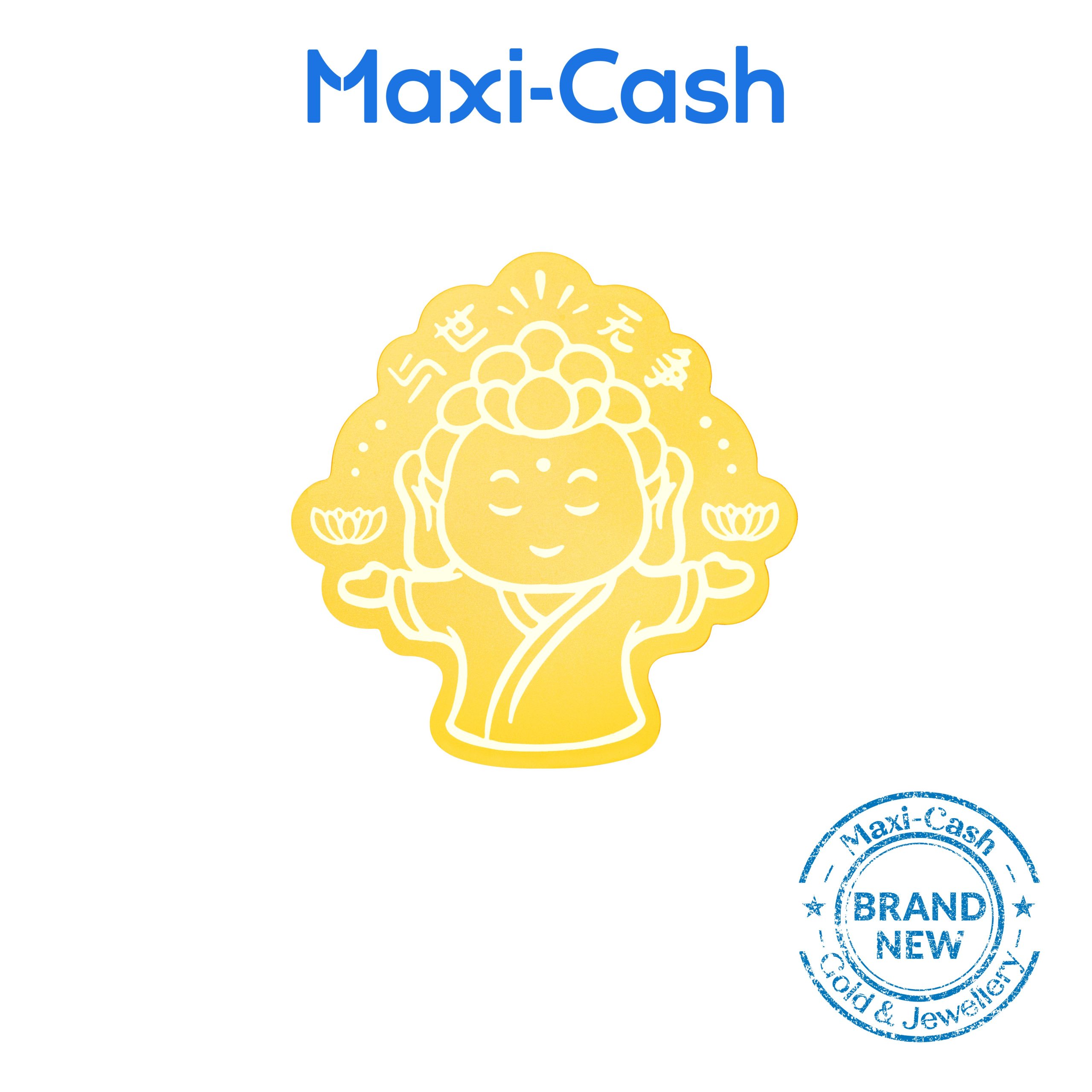 Worries Away Buddha Phone Sticker in 999 Gold