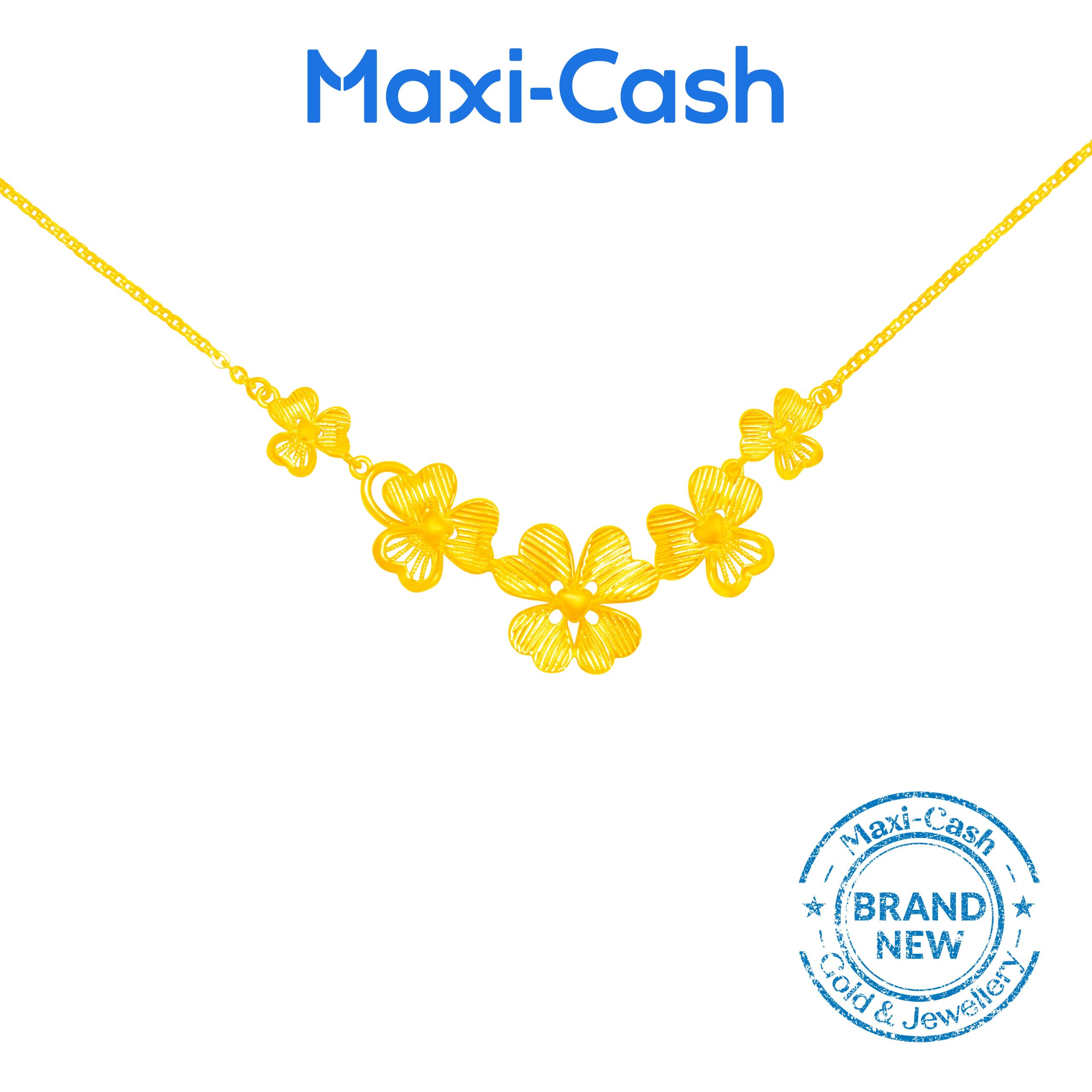 Heartbloom Necklace in 999 Gold