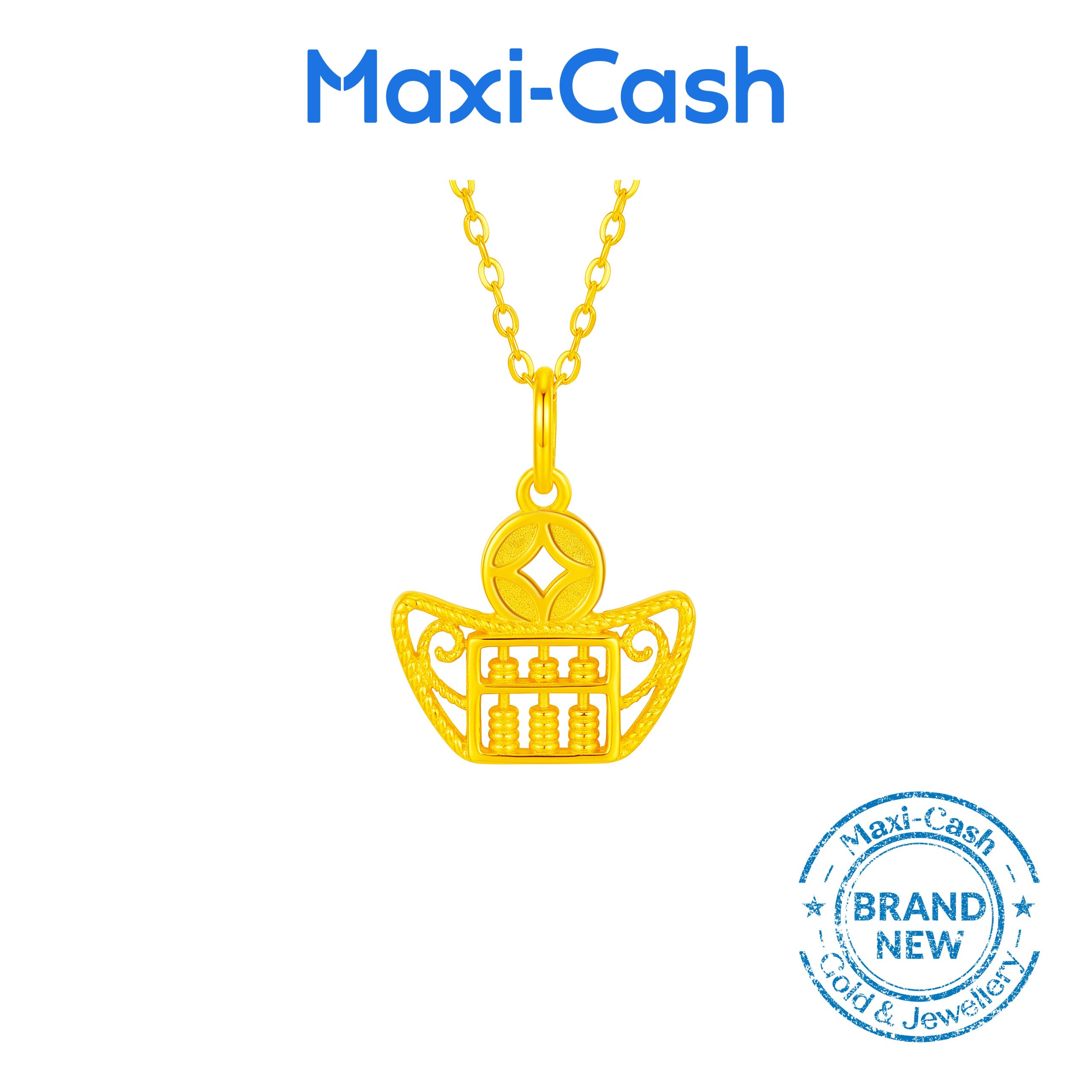 Abacus Ingot Pendant in 916 Gold