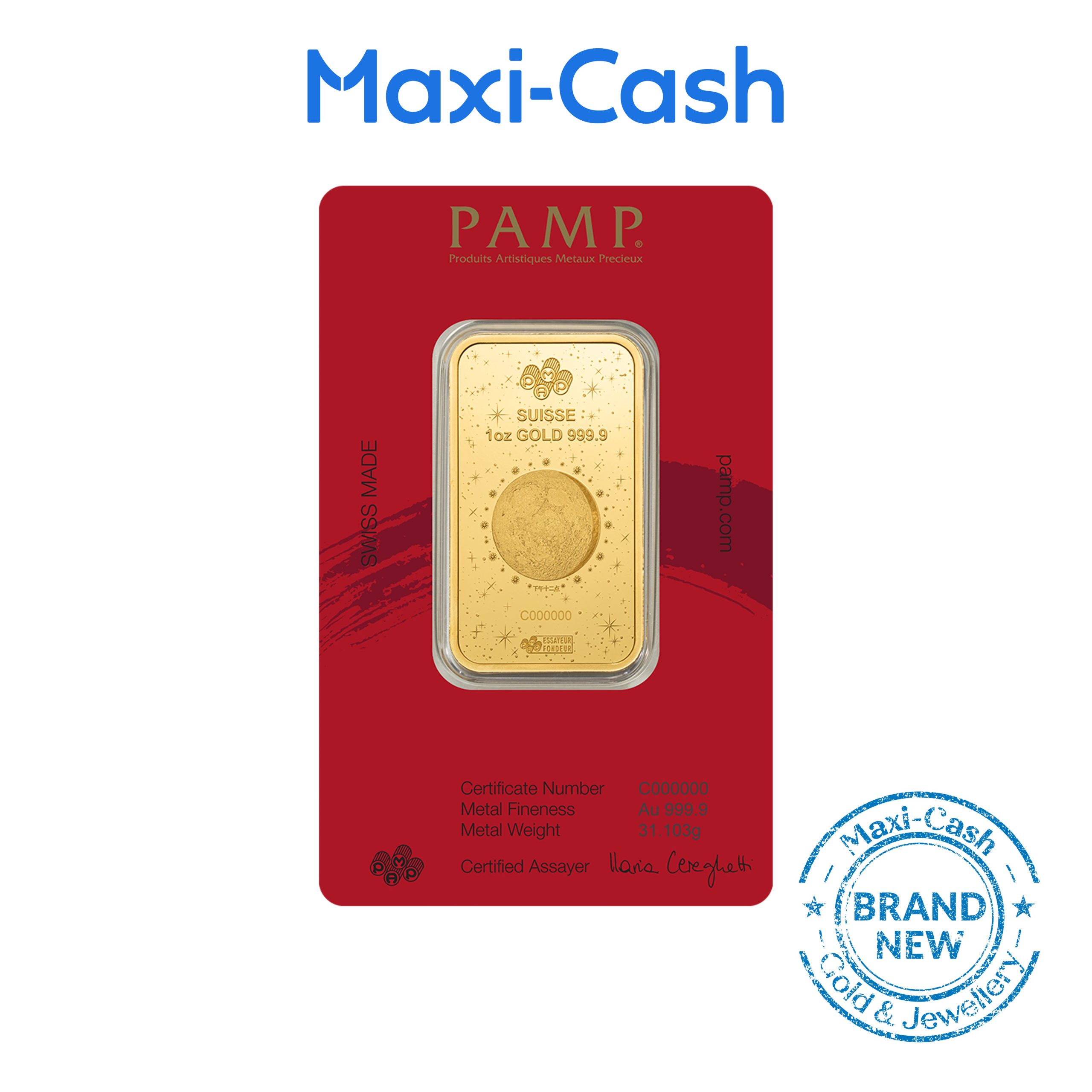 Year of the Horse PAMP 999 Gold Bar (1oz) - Image 2