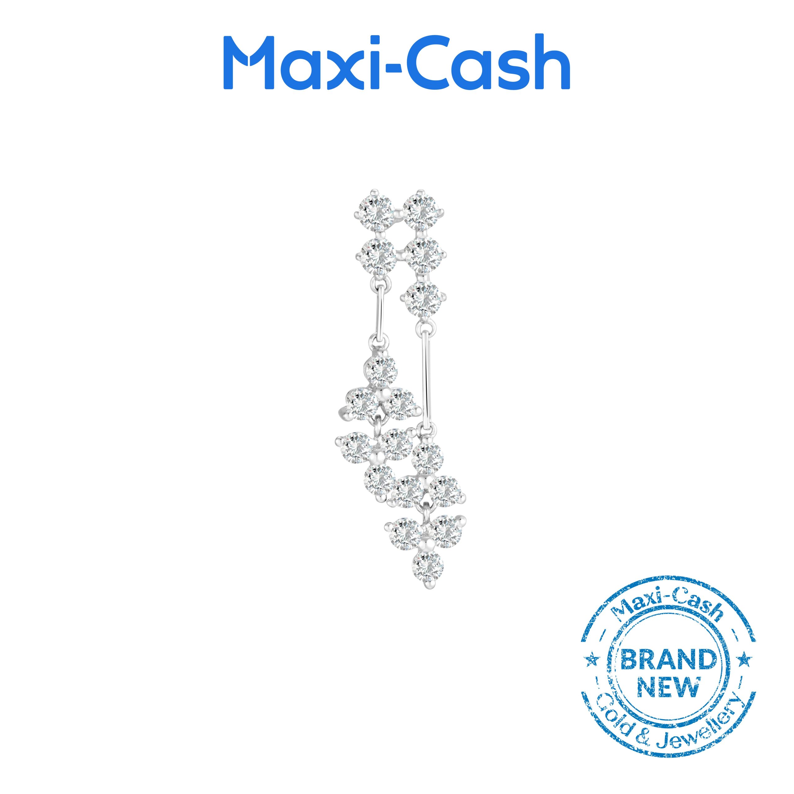 True Carat Wisteria Bloom Pendant in 18K White Gold - Image 2