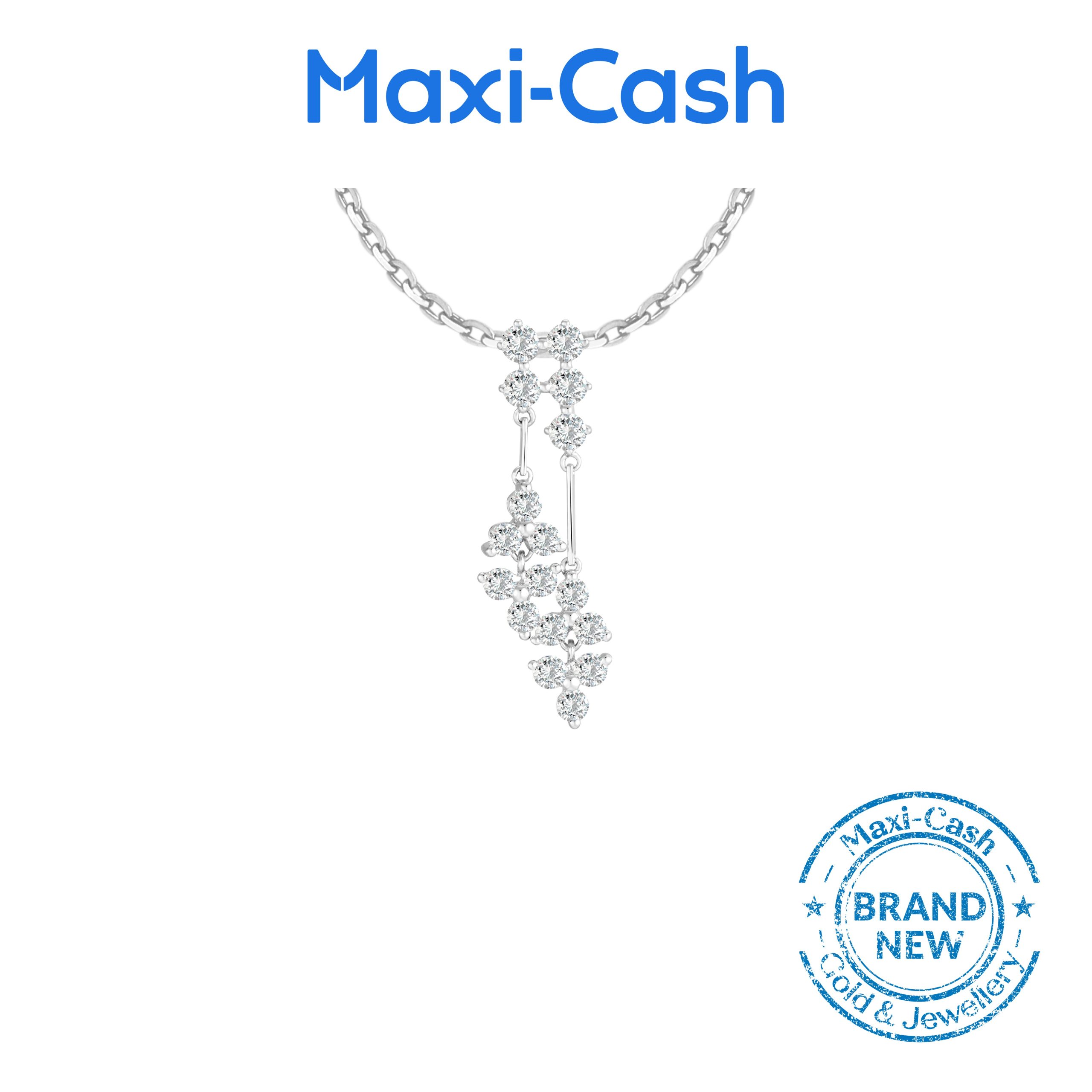 True Carat Wisteria Bloom Pendant in 18K White Gold