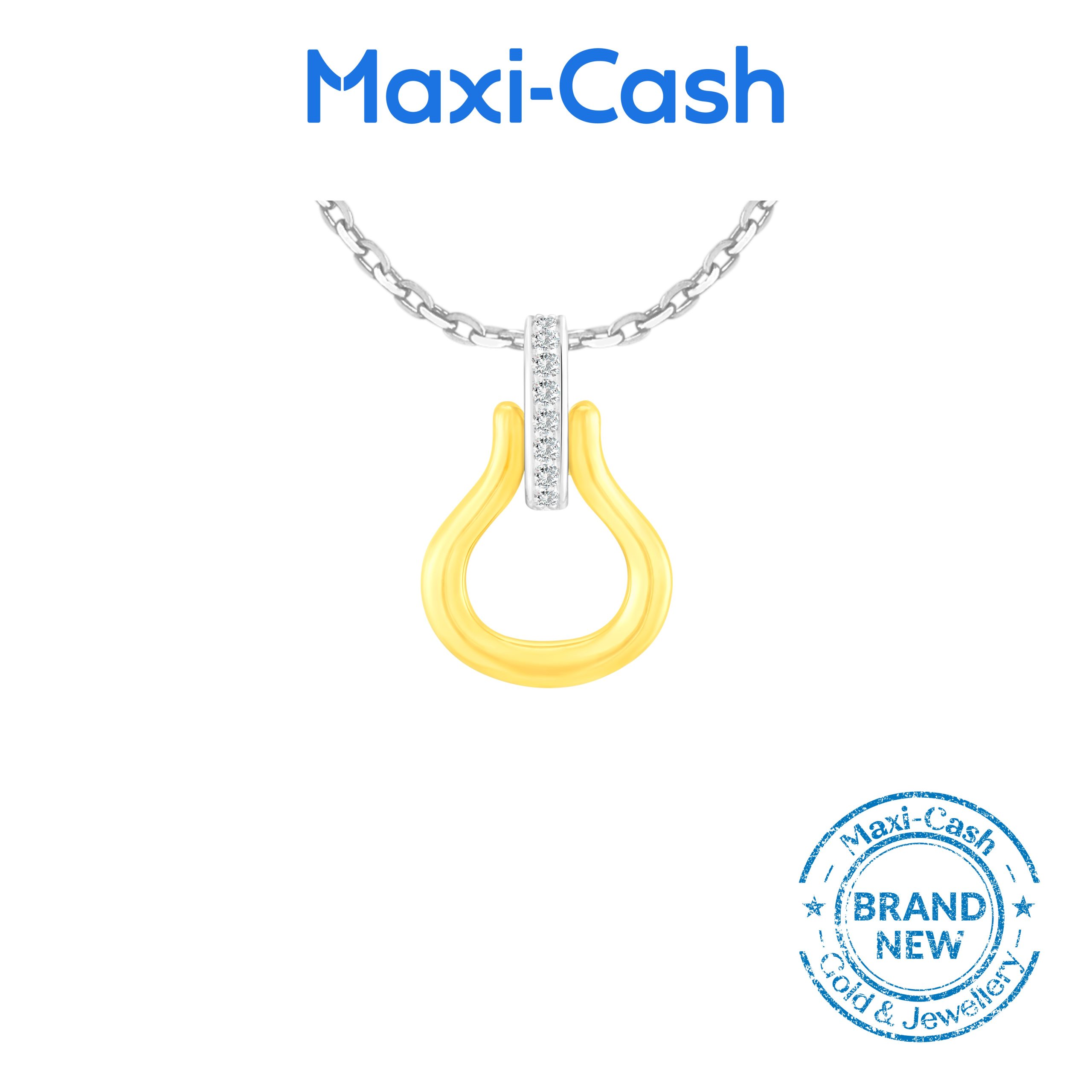 Diamond Lumi Loop Pendant in 14K Yellow Gold
