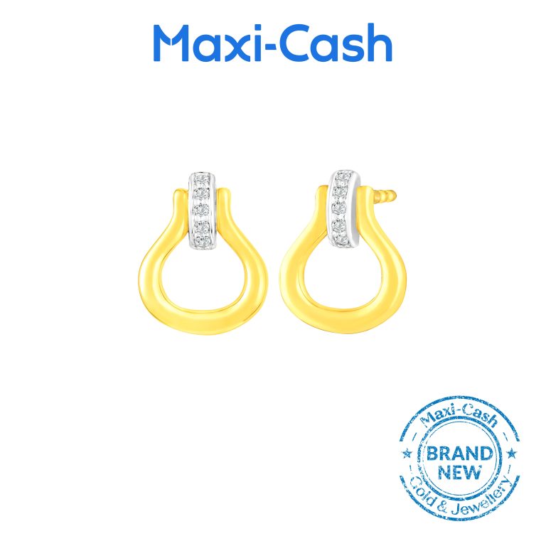 Diamond Lumi Loop Earrings in 14K Yellow Gold
