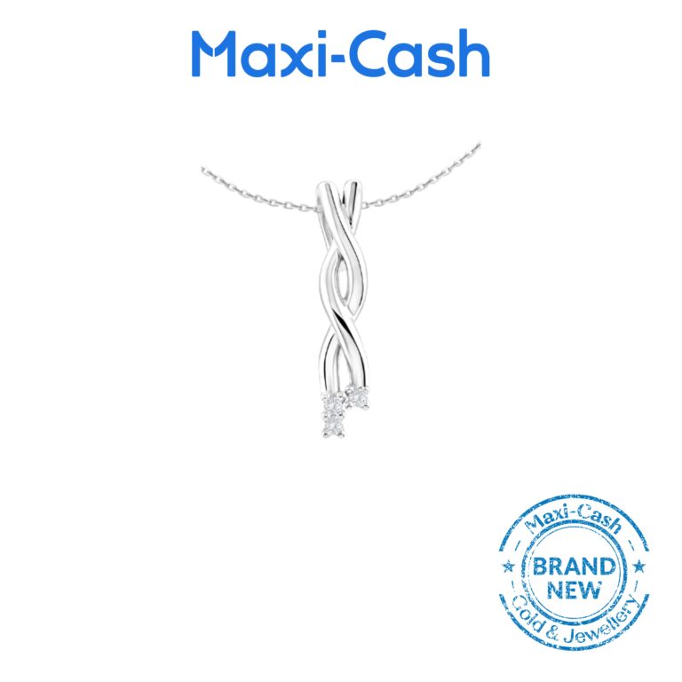 Intertwined Love Diamond Pendant in 14K White Gold