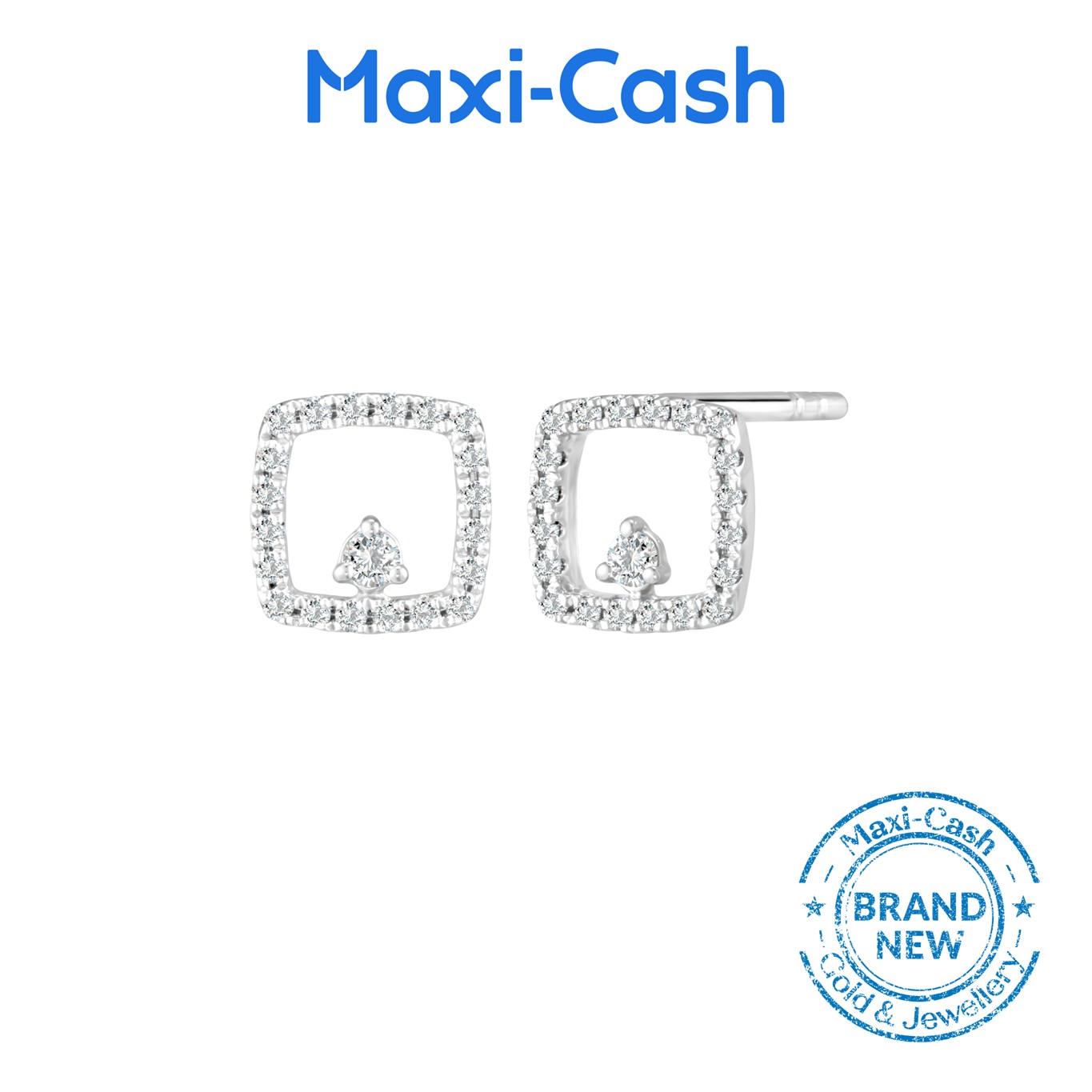 Eternal Radiance Diamond Earrings in 18K White Gold