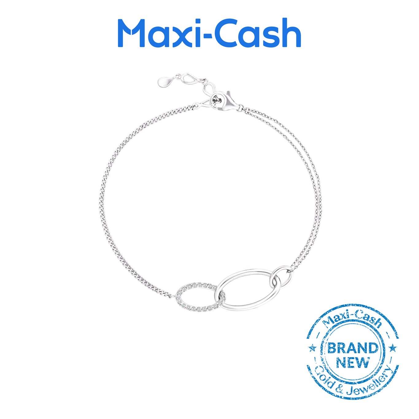 Eternal Link Diamond Bracelet in 14K White Gold