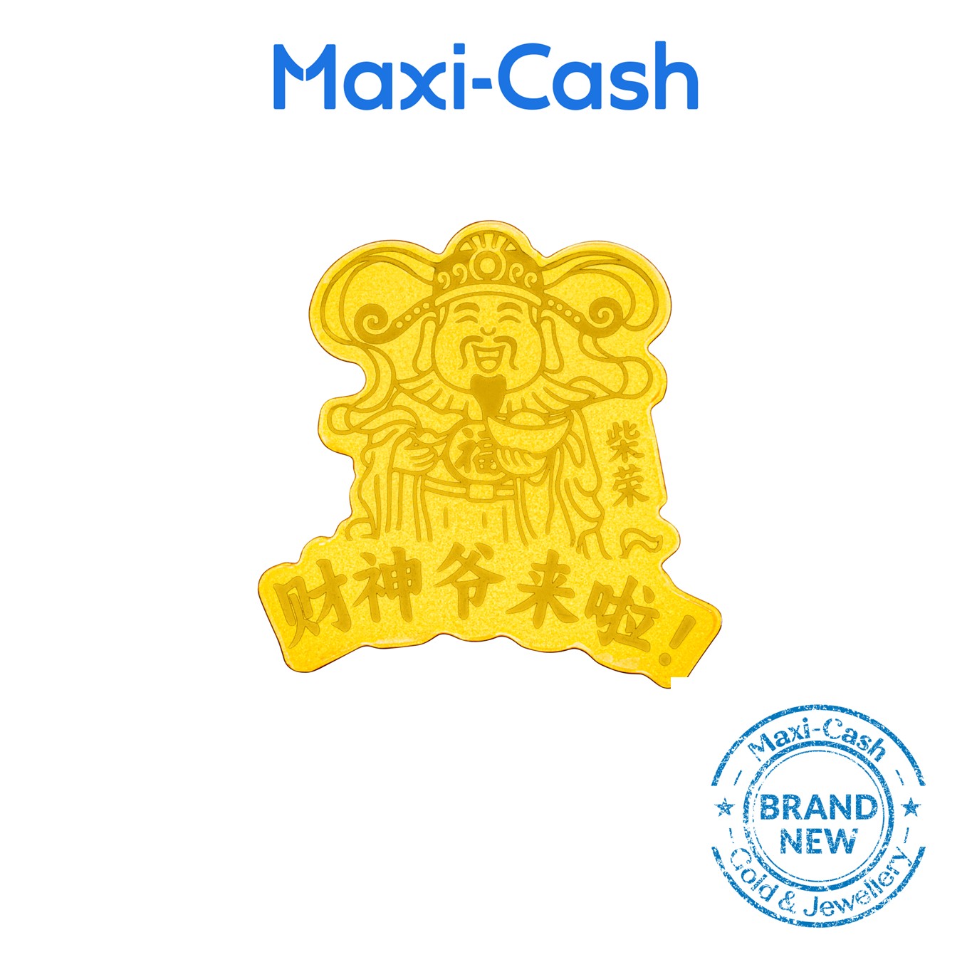 Flourishing Wealth Phone Sticker in 999 Gold