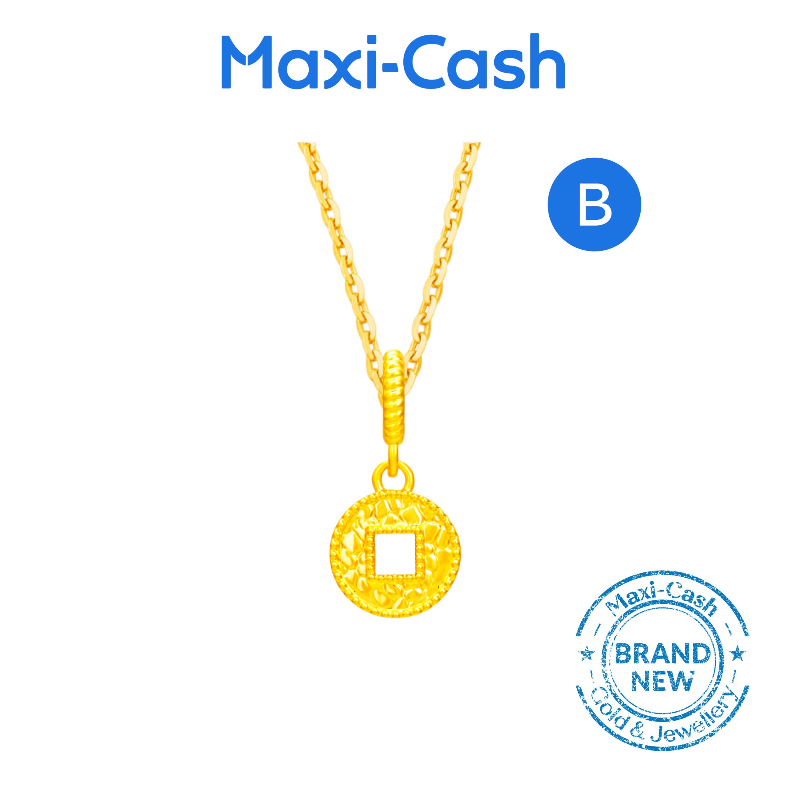 Buy 1 Get 3 Free (2 Pendants + 2 Chains) Pendants in 916 Gold - Image 3