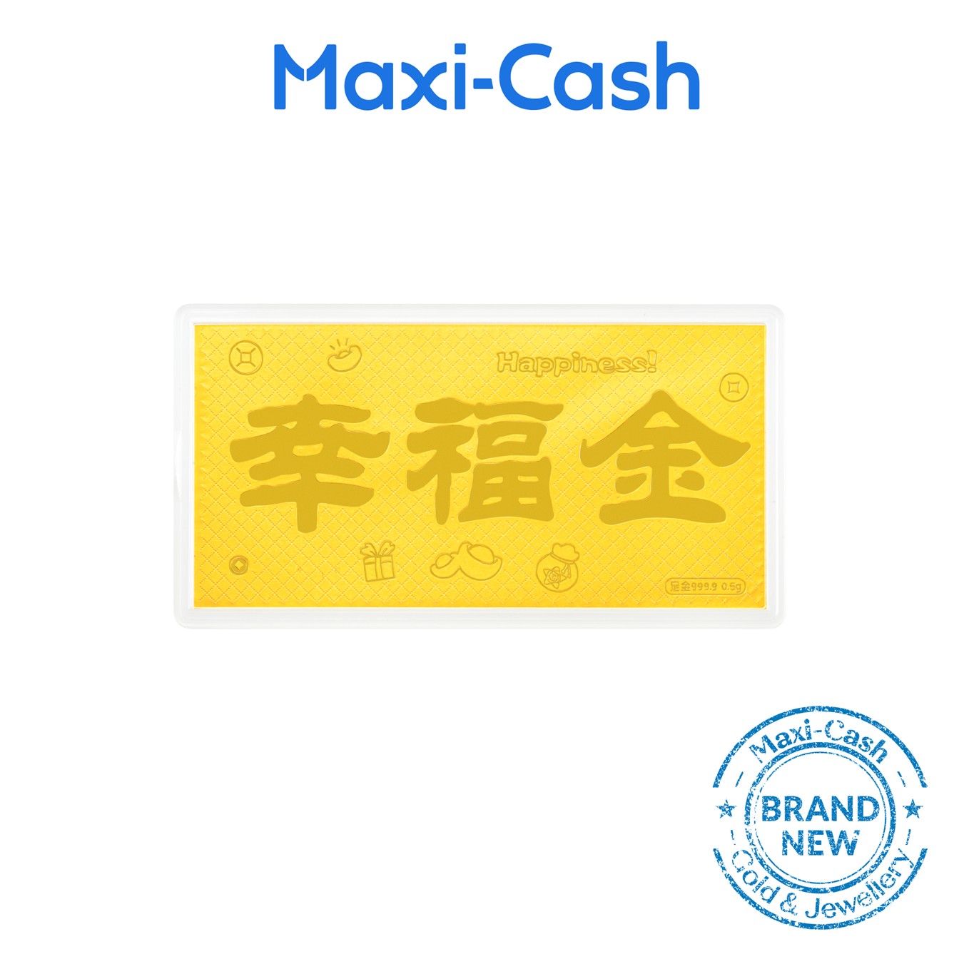Happiness & Fortune Gold Bar in 999 Gold