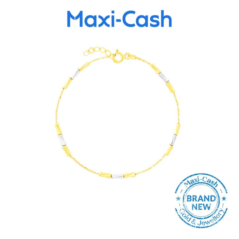Tri-Toned Bars Tinkles Bracelet in 18K Yellow Gold​