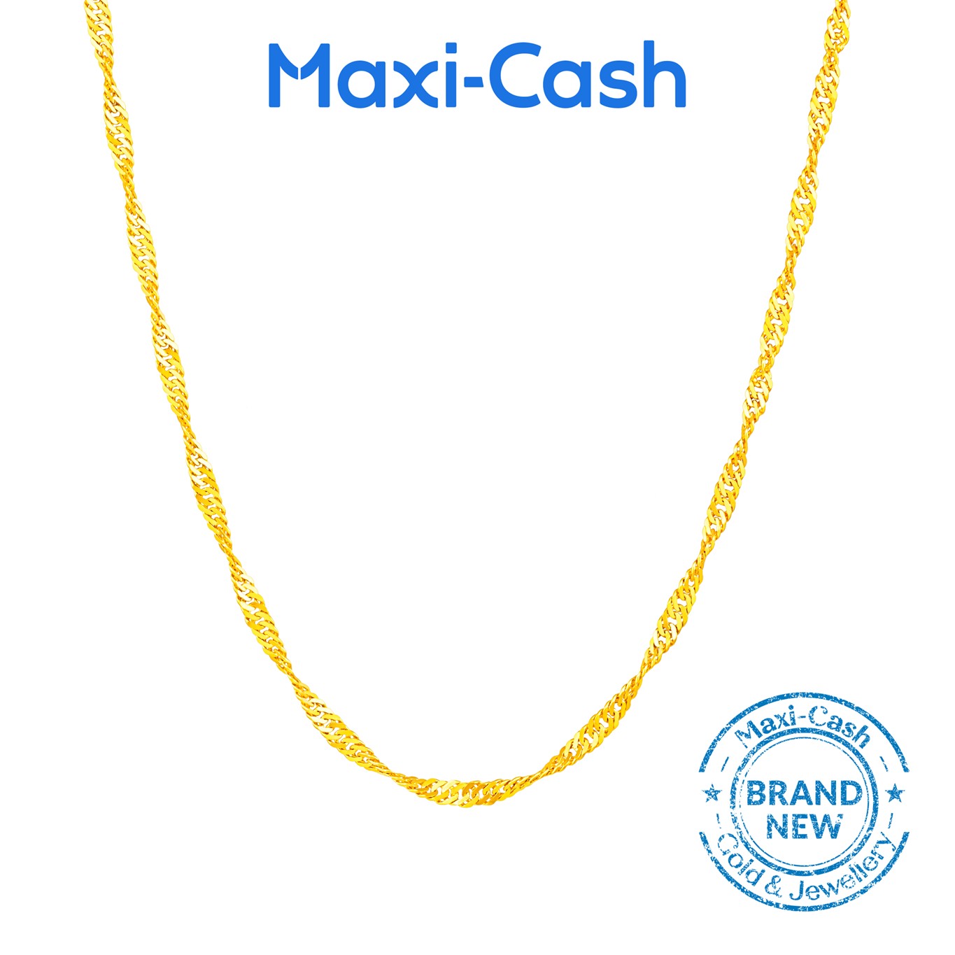 Ripple Chain in 916 Gold