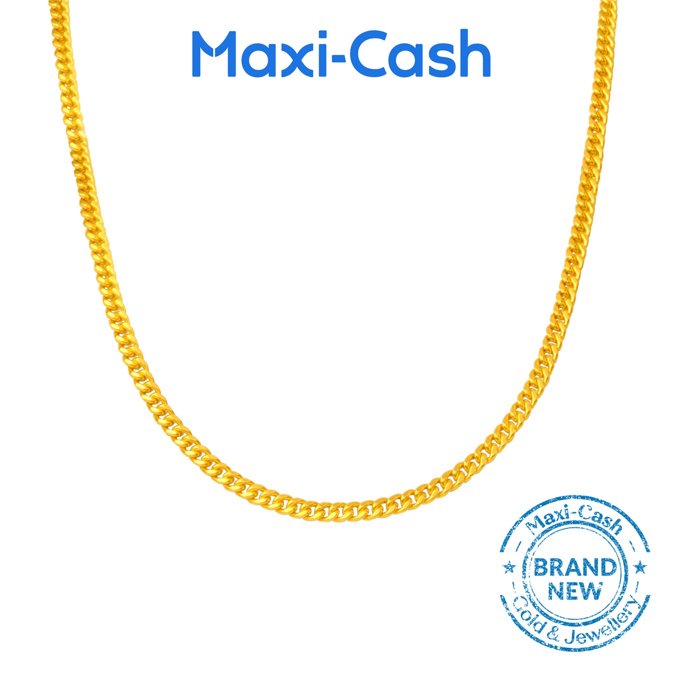 Hollow Curb Chain in 916 Gold